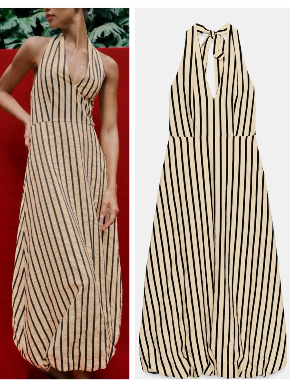 ZARA striped bubble dress